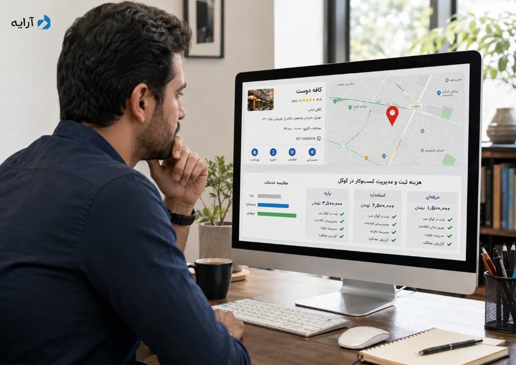 هزینه ثبت و مدیریت کسبوکار در گوگل — پکیجهای آرایه
