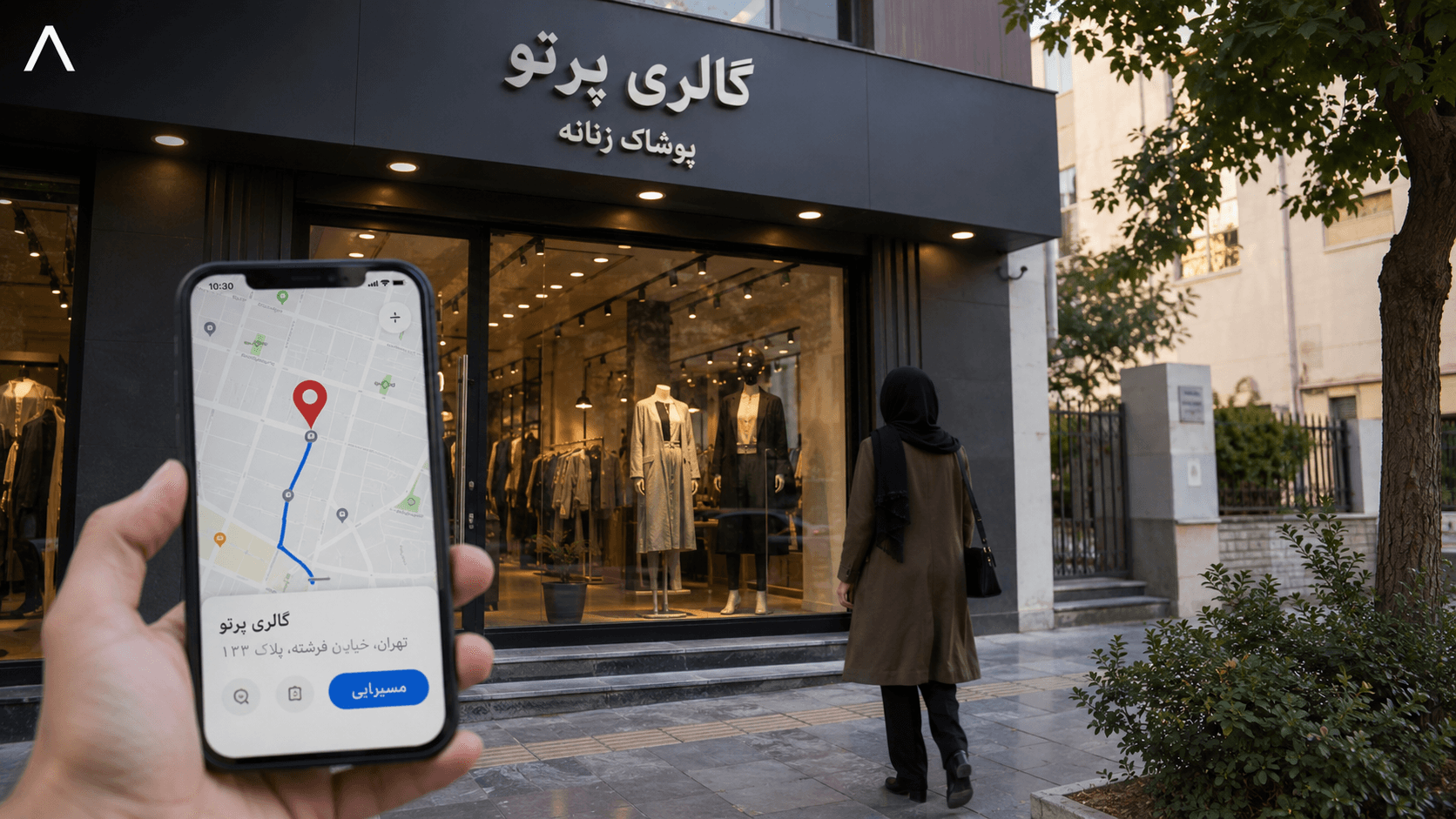 ثبت فروشگاه در گوگل مپ — مشتری با مسیریابی به فروشگاه فیزیکی میرسد